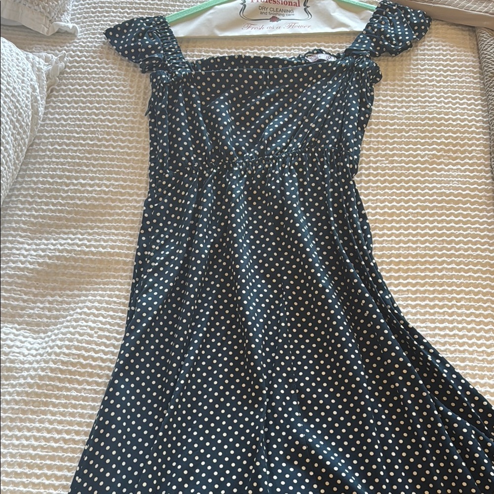 Elegant Black Polka Dot Dress